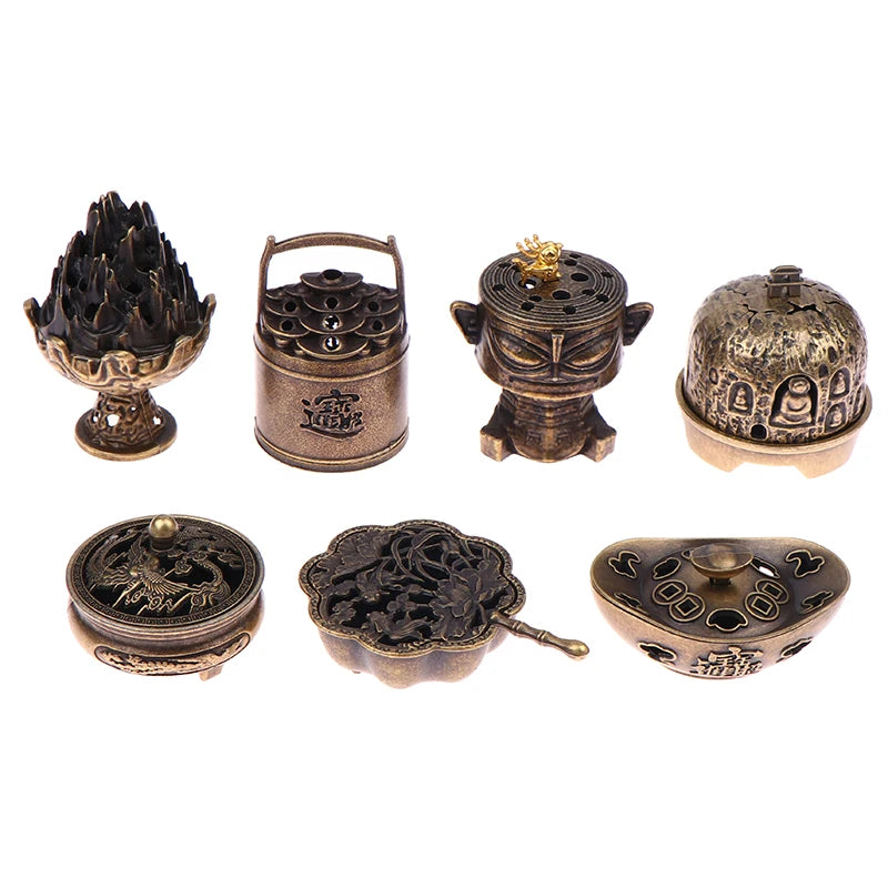 Yoga Meditation Bedroom Ambiance Home Decor Brass Incense Burner Qme