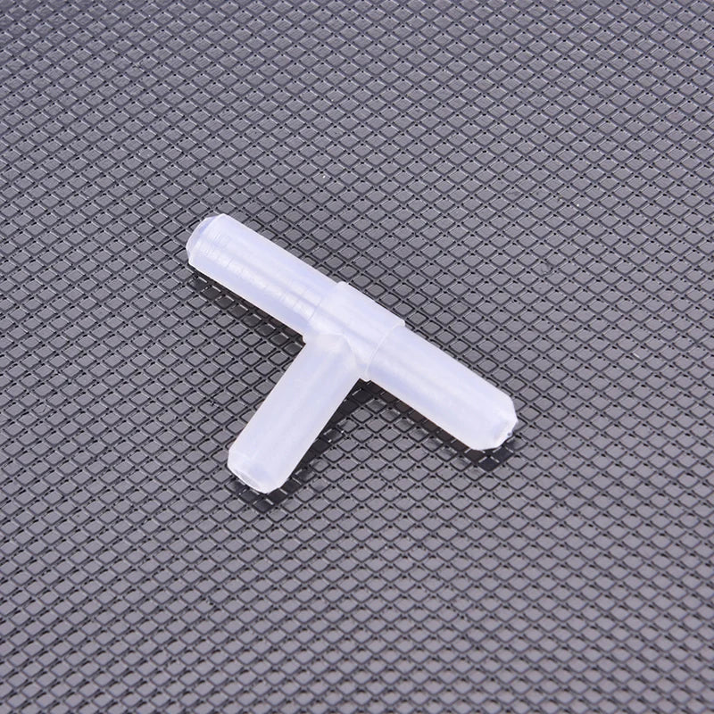 10PCS 4mm Plastic Tee's "T" 3-Way Fish Tank Acuarios Aquarium Air Pump Line Tubing Joints Connectors Air Pump Accessories. Qme