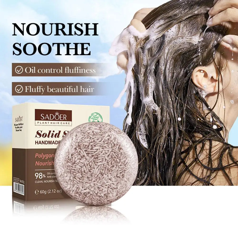 Bamboo Charcoal Shampoo Soap Anti Dandruff Anti Itching Deep Cleansing Hair Soap Lightening Strengthening Hair Roots Refreshing Qme