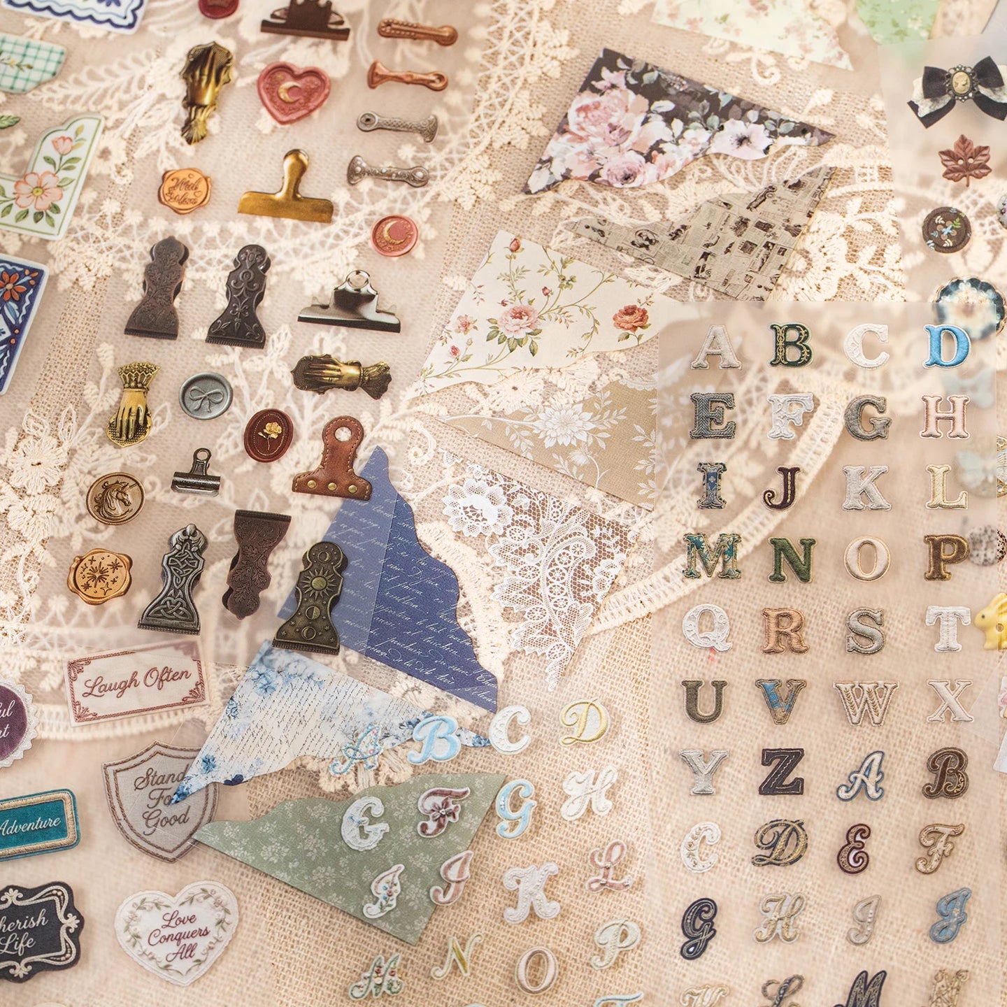 Vintage Border Decorative Sticker Book, Ideal for Journal Collage & Gift Wrapping Decoration, Great Present Choice Qme