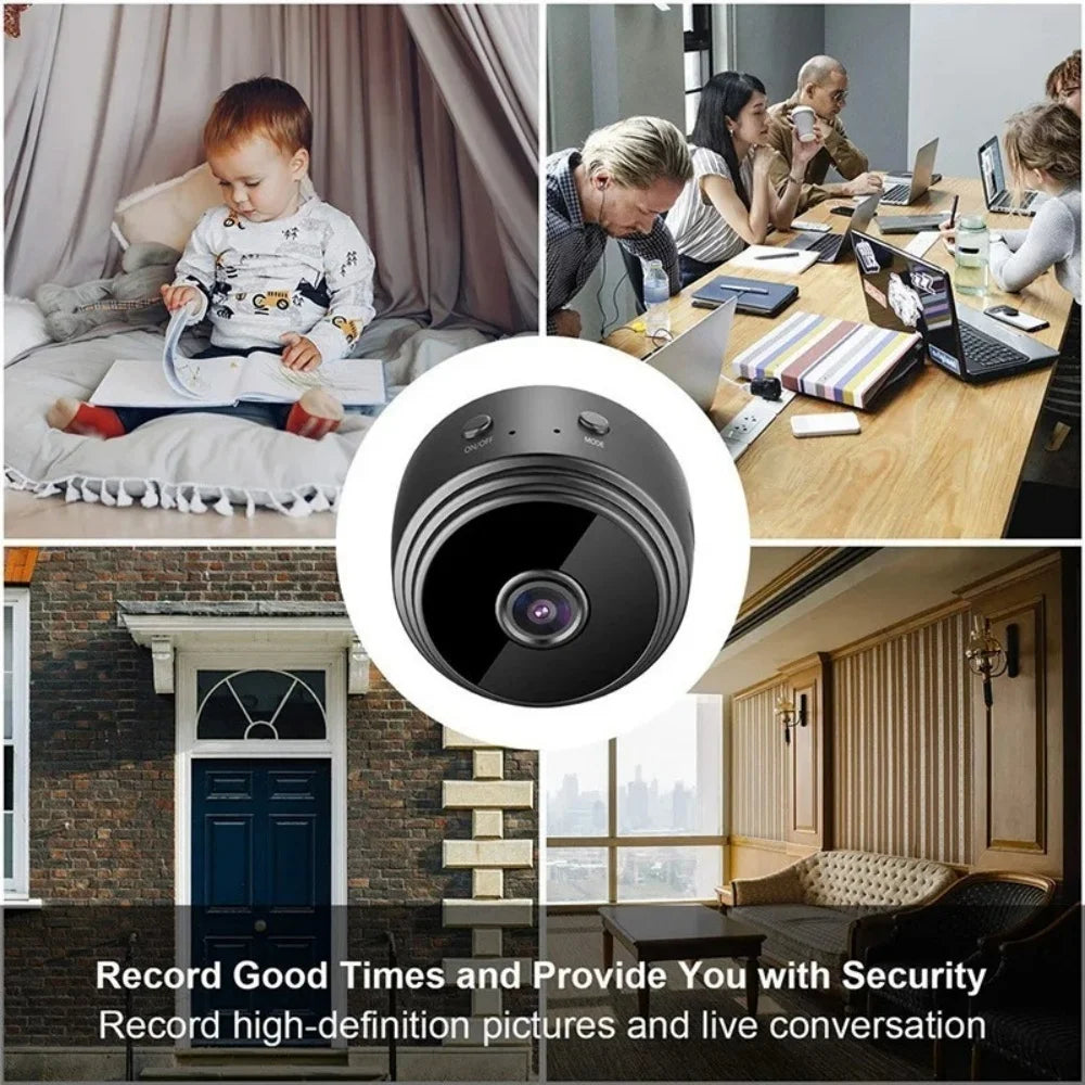 A9 HD WiFi Camera Smart Home Surveillance Camcorder Remote Video Monitoring Infrared Night Vision Motion Detection Web Camera Qme