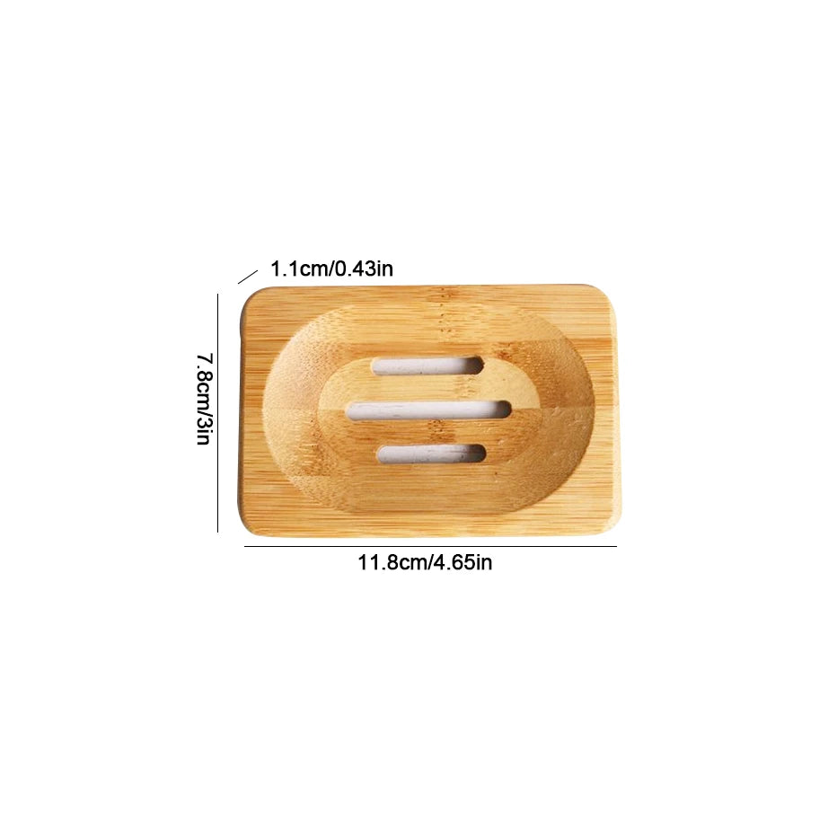 Soap Box Natural Bamboo Dishes Bath Soap Holder Bamboo Case Tray Wooden Prevent Mildew Drain Box Bathroom Washroom Tools Qme A