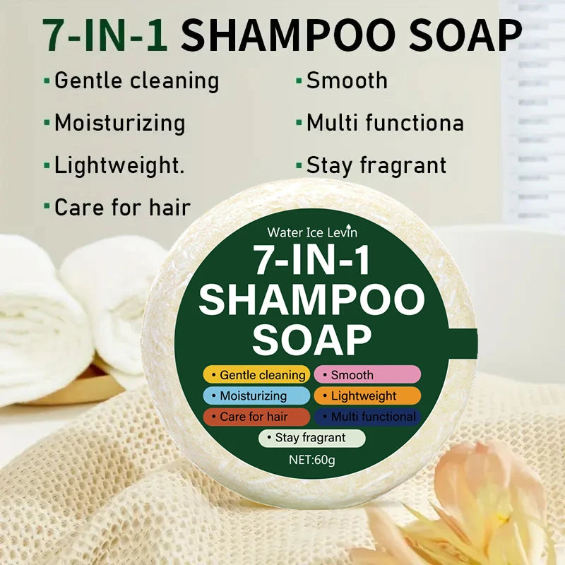 7-in-1 Shampoo Soap Bar | All-in-One Plant-Based Formula for Gentle Cleansing & Hydration. Lightweight & Long-Lasting Fragrance Qme