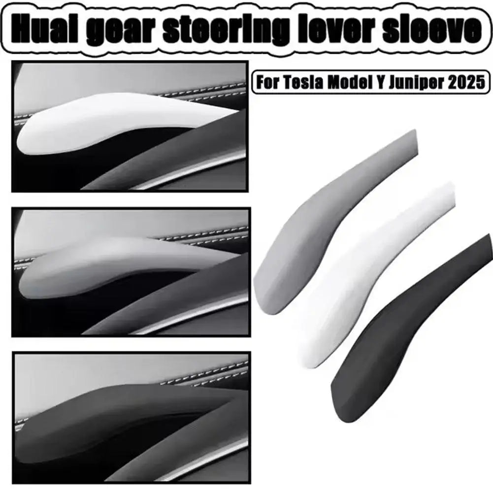 For Tesla Model Y 2025 Interior Decor Accessories Steering Wheel Gear Shifter Protector Cover Silicone Rod Protective Shell Qme