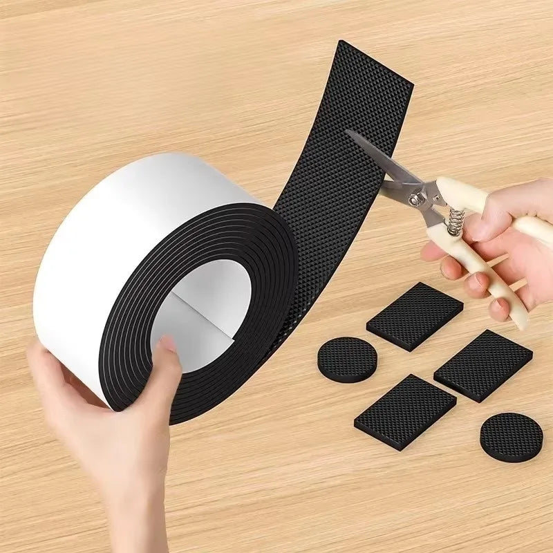 DIY Anti-slip Furniture Pads Mute Mats Bumper Damper Thick Non-Slip Pad Foot Cover Self Adhesive Table Chair Foot Protection Pad Qme