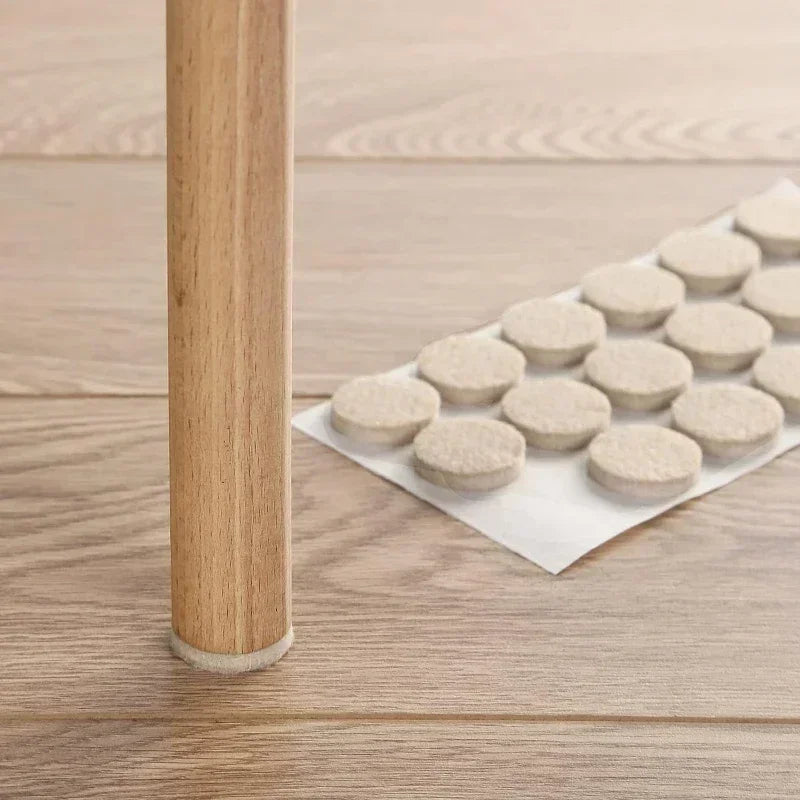 18/180Pcs Felt Chair Leg Pads Round Square Floor Protector Self Adhesive Furniture Table Legs Pad Bumper Anti Slip Furniture Mat Qme