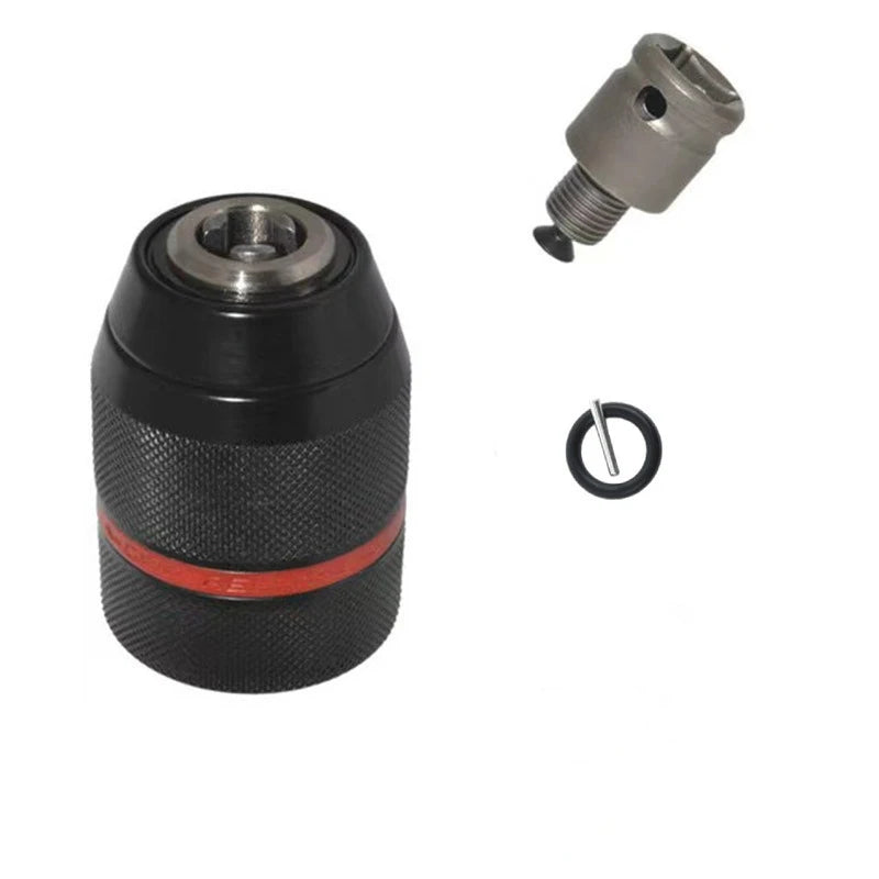 2- Keyless Threaded Metal Drill Chuck Hex Shank SDS Square Quick Grip Qme