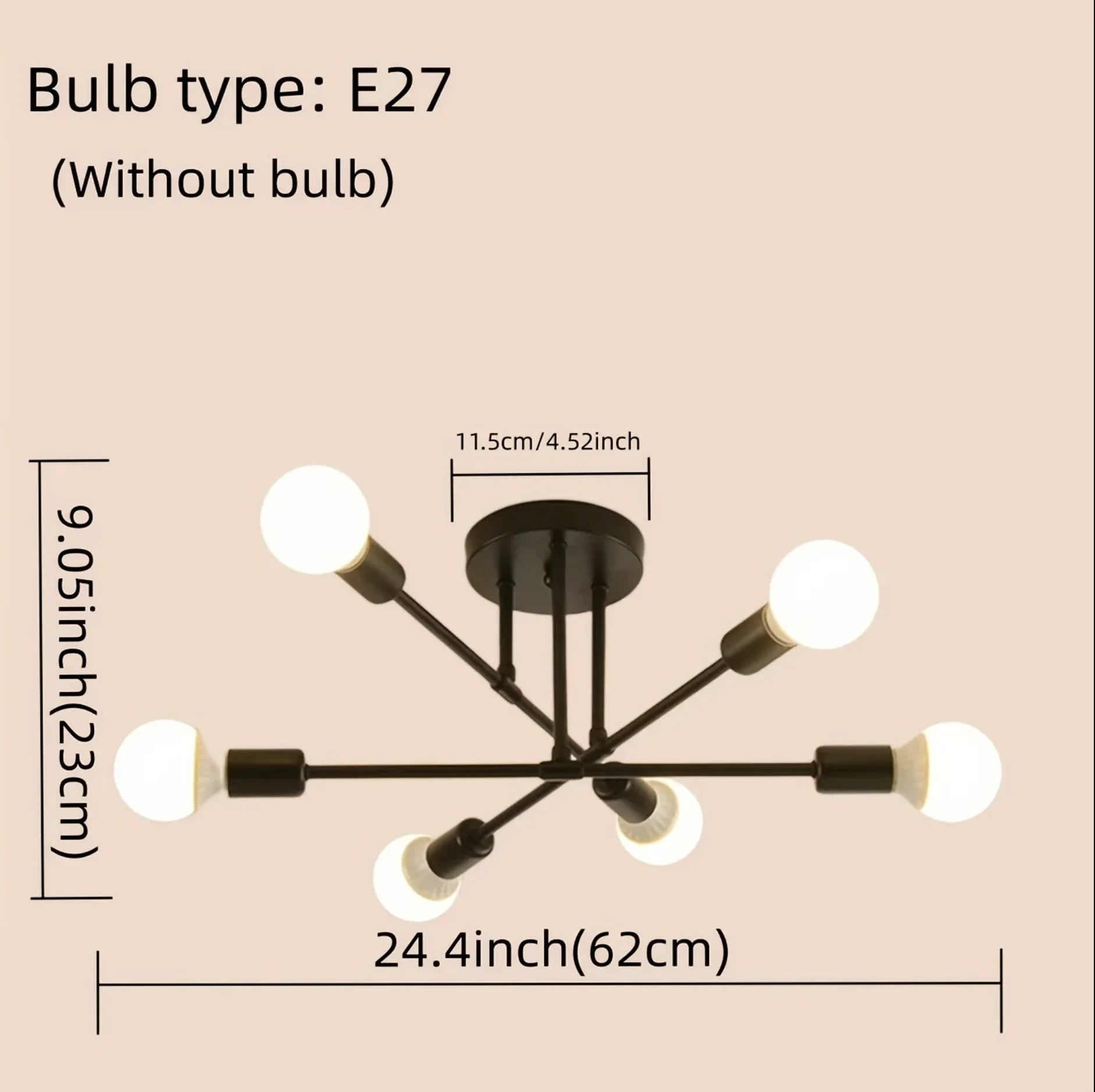 Nordic Minimalist Pendant Light Ceiling Lamp LED Chandelier Suitable for Bedrooms Living Rooms Black Gold Lighting Decoration Qme Black