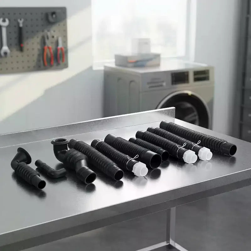 For Washing Machine Inner Drain Pipe Outlet Pipe Black With Extra Lining Flexible Rubber Hose Internal Connection Hose Qme