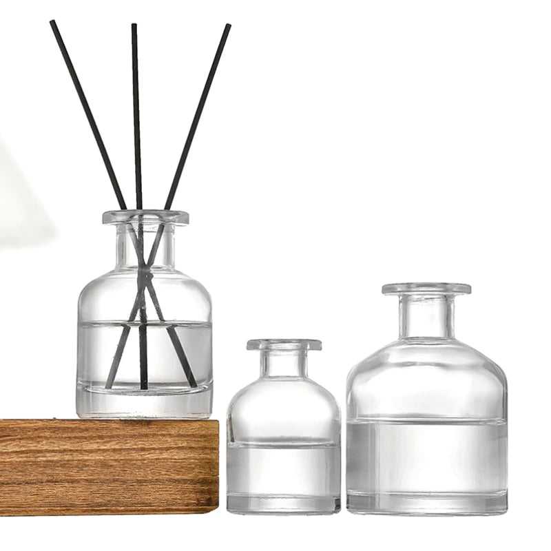 Glass Reed Diffuser Bottle Home Fragrance Container Essential Oils Qme