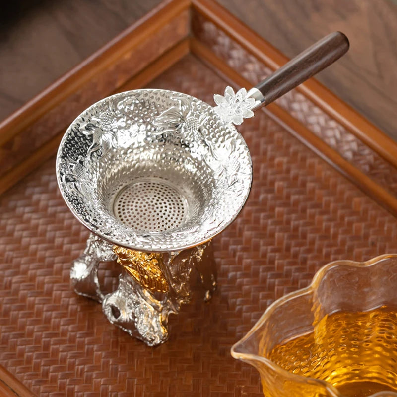 Metal Mesh Tea Strainer Stainless Steel Filter Sieve Teaware Lace Qme