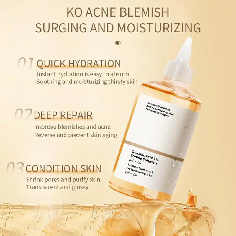 Remove Acne Fade Acne Glycolic Acid 7% Toner Removing Closed Mouth Acne Moisturizing Skin Prevents Skin Aging Fruit Acid Essence Qme