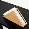 Wood Tissue Dispenser, Non-Slip Bottom Napkin Organizer, Decorative Paper Storage Box for Bathroom, Kitchen & Bedroom Countertop Qme A