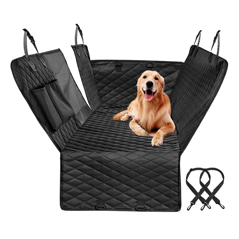 143×153CM Double Zipper Car Pet Seat Pad Waterproof Dirt Resistant Suitable Multiple Models Solid Color Cars Rear Seats Cushion Qme
