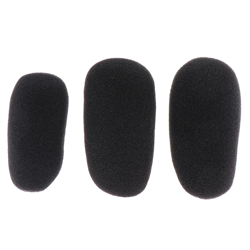 Foam Earphone Mic Cover Microphone Windscreen Headphone Sponge Black Qme