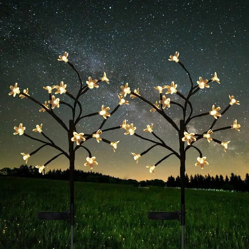 20 Leds Solar Cherry Blossom Lotus Lights Garden Light Outdoor Lawn Qme Warm white 1