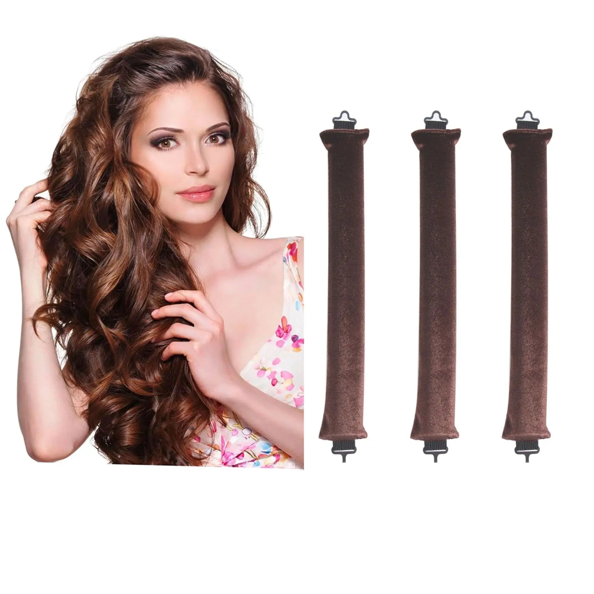 Hair Accessories Heatless Curls Beauty Women Curly Products Curler Qme brwon-3PCS China Mainland