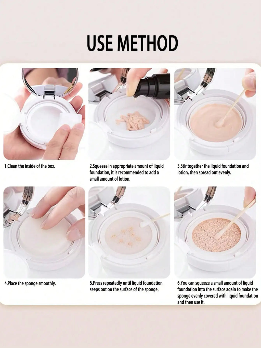 Mini Portable Air Cushion Box Fashionable Exquisite Small Powder Puff Qme
