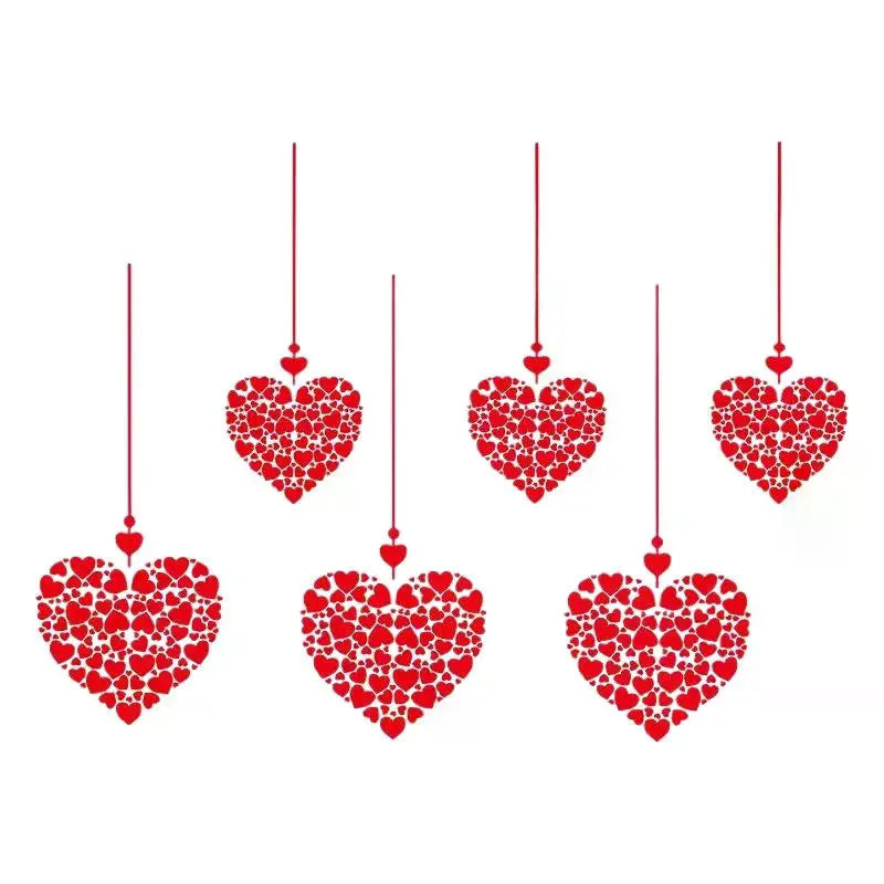 1pcs Valentine's Day Atmosphere Decorative Stickers,Heart-shaped Stickers For Glass Windows And Display Windows, Window Stickers Qme