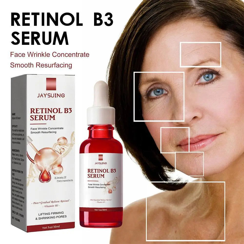 B3 Retinol Serum For Face With Hyaluronic Acid Minimize Wrinkles, Fine Lines Face Serum Instant Firming Lifting Liquid Skin Care Qme