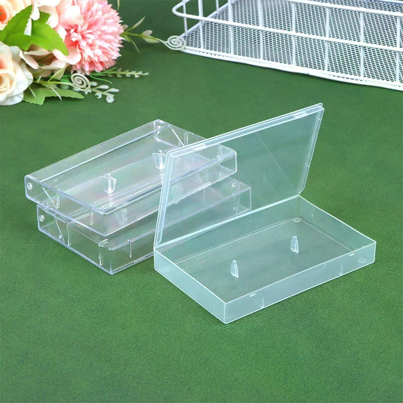 Cassette Tape Transparent Storage Box Audio Magnetic Recording Blank Qme