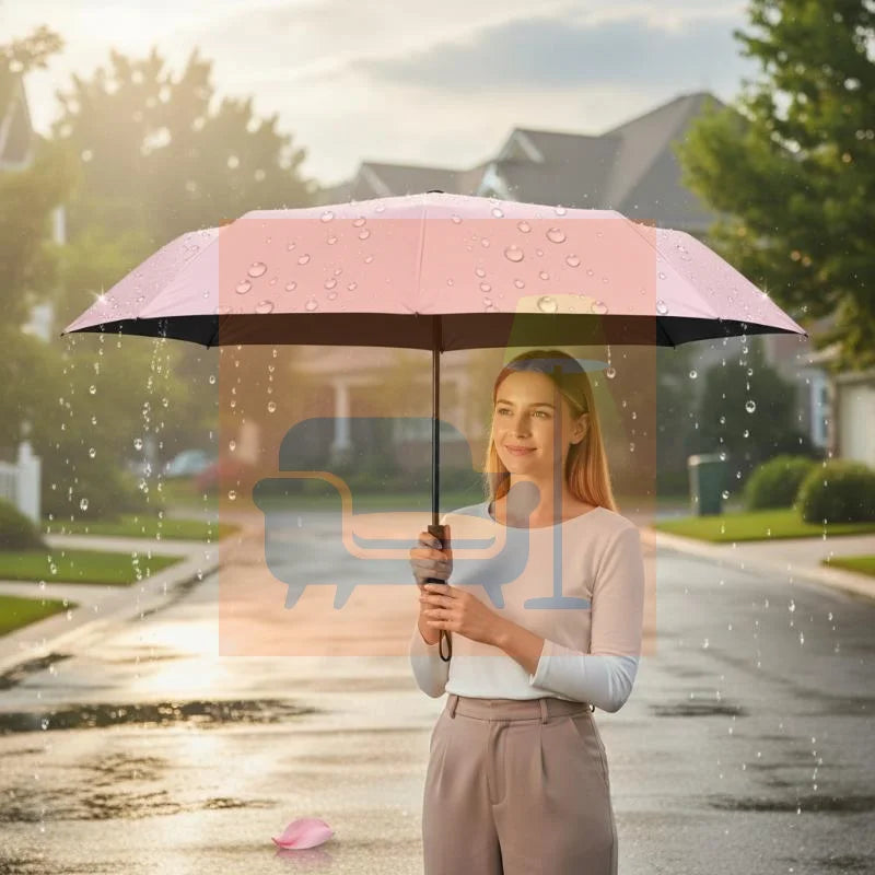 2 In 1 Sun Protection Ultra Light Pencil Umbrella Portable Folding UV Block Travel Umbrella Mini Pocket Rain Umbrella For Women Qme