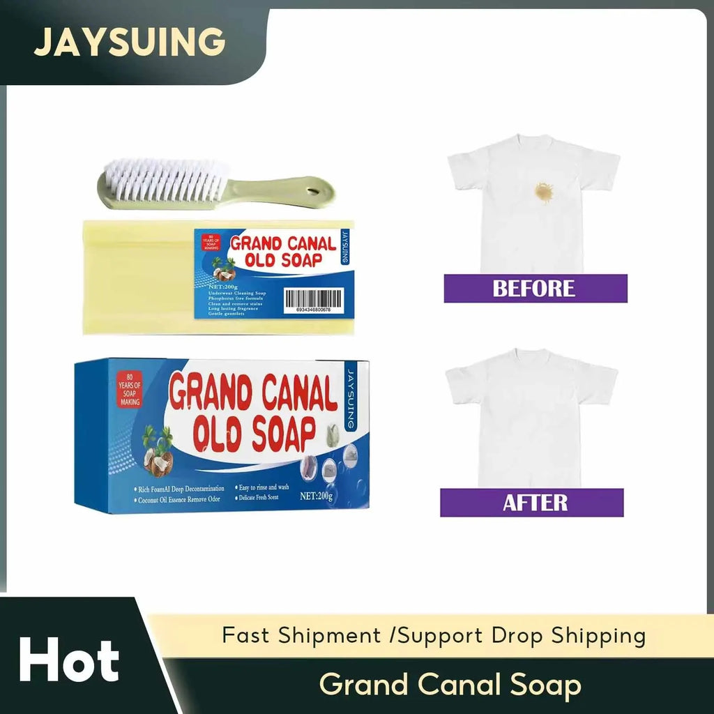Grand Canal Soap Stains Odors Remover Underwear Cleaning Soap Long Lasting Fragrance Deep Cleansing Household Washing Detergent Qme