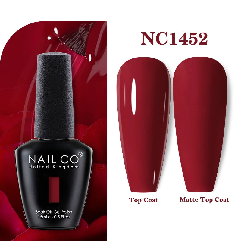 NAILCO Rubber Base Gel Polish Milky Pink Jelly White Beige 6Colors