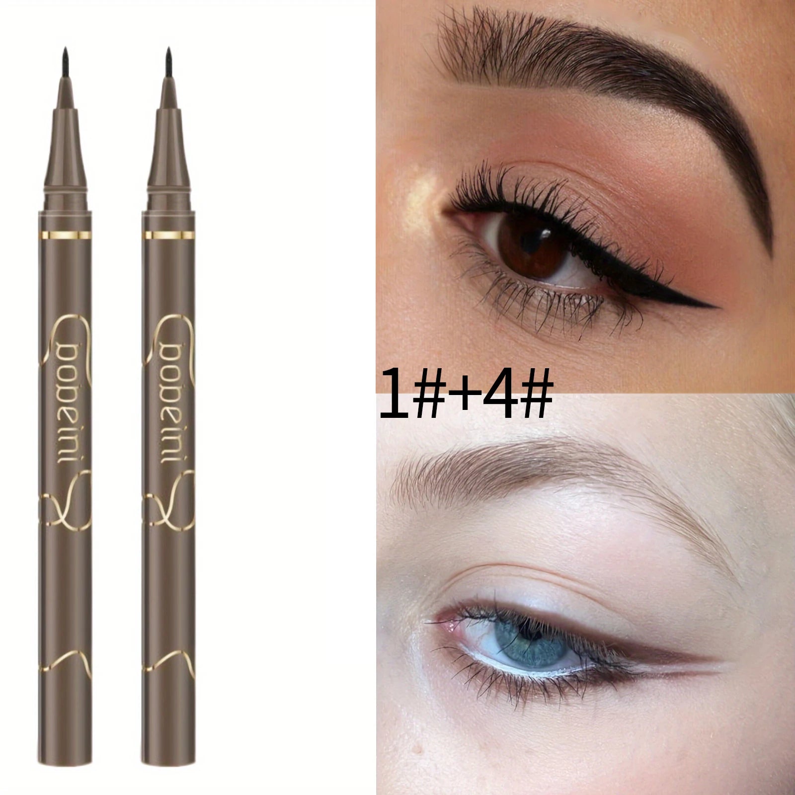 Waterproof Quick-drying Liquid Eyeliner Ultra-fine Matte Black Brown Qme D8-01- 01 04