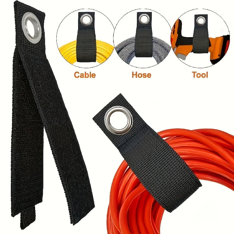 2/4pcs extension cord holder organizer, storage tape for garden hose storage and garage wall finishing Qme
