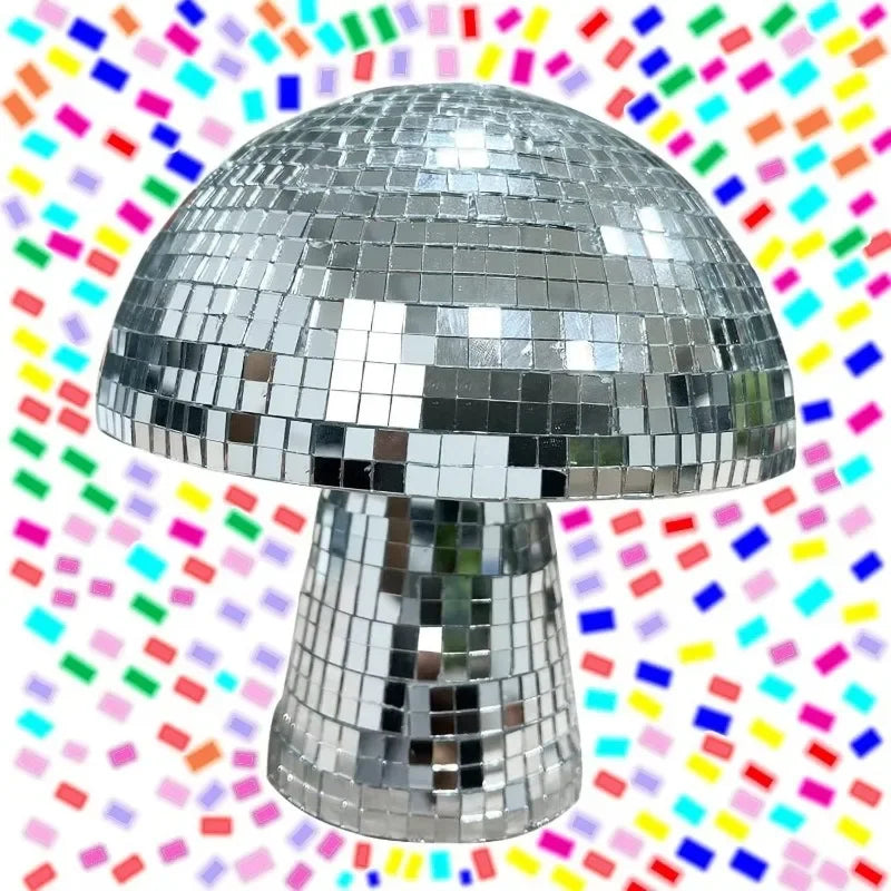 Mushroom Disco Ball Mirror Reflective Home Decoration Crafts Qme