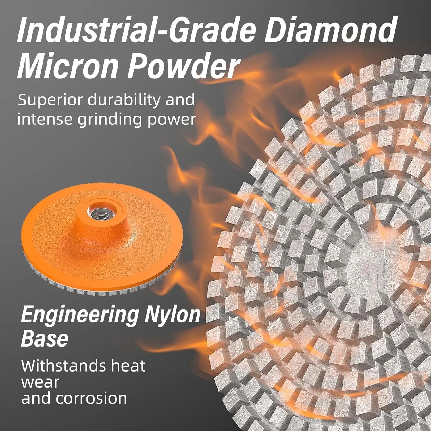 2pc Diamond Polishing Pad Suitable For Angle Grinder Wet/dry Stone And Concrete Polishing Discs, Granite, Marble, Ceramic Tiles, Qme