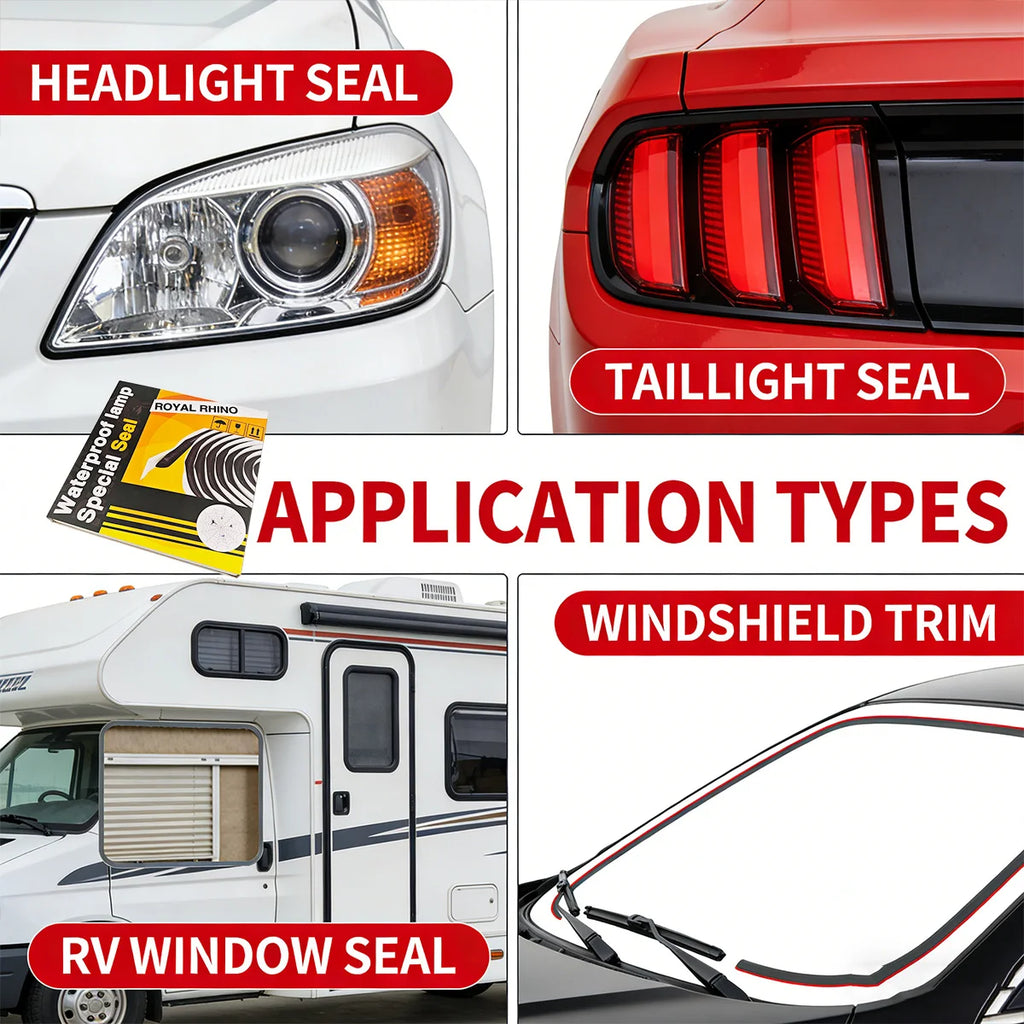 Headlight Sealant Seal Snake Car Headlamp Glue Butyl Rubber Glue Reseal Hid Headlamps Taillight Shield Glue Waterproof Tapes Qme