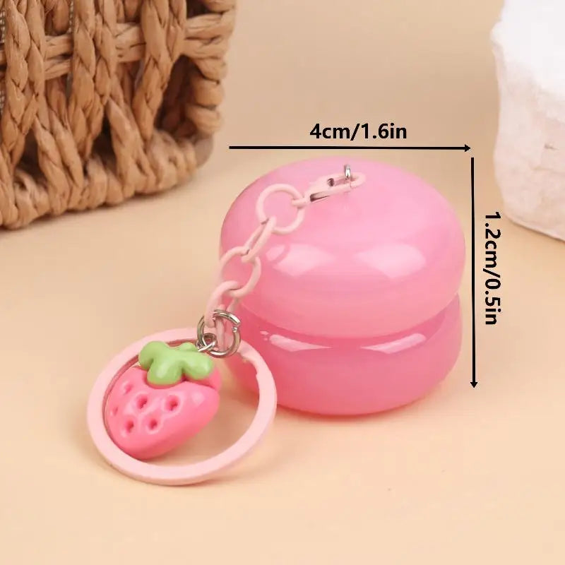 Mini Plastic Lip Balm Containers Keychain Portable Jars Mask Cream Qme
