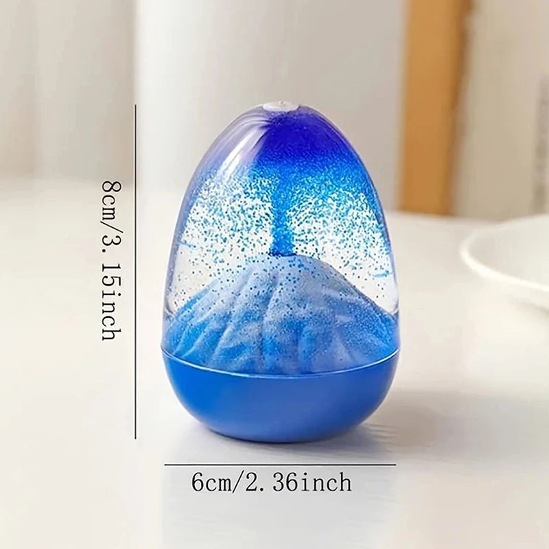 Acrylic Crystal Liquid Hourglass Timer Ornament Eggshell Volcanic Qme