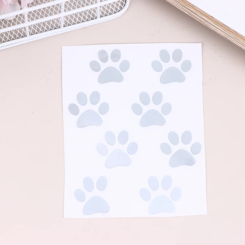 DIY Cute Cat Paw Bike E-bike Frame Reflective Stickers Bicycle Body Qme A6