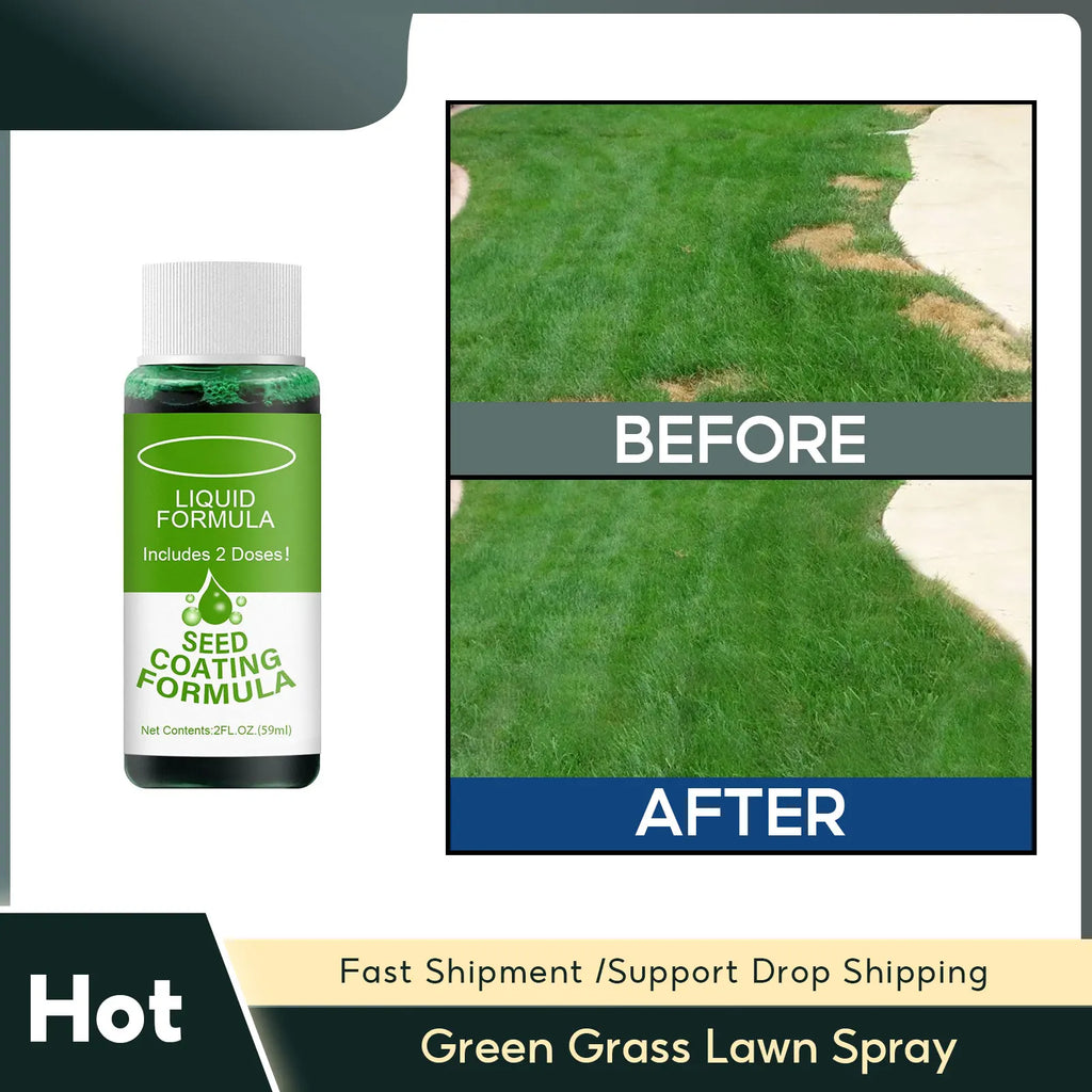 Green Grass Lawn Spray Grass Liquid Lawn Paint Household Seeding Lawn Greening Spray Repair Green Grass for Gardens Farms Ground Qme