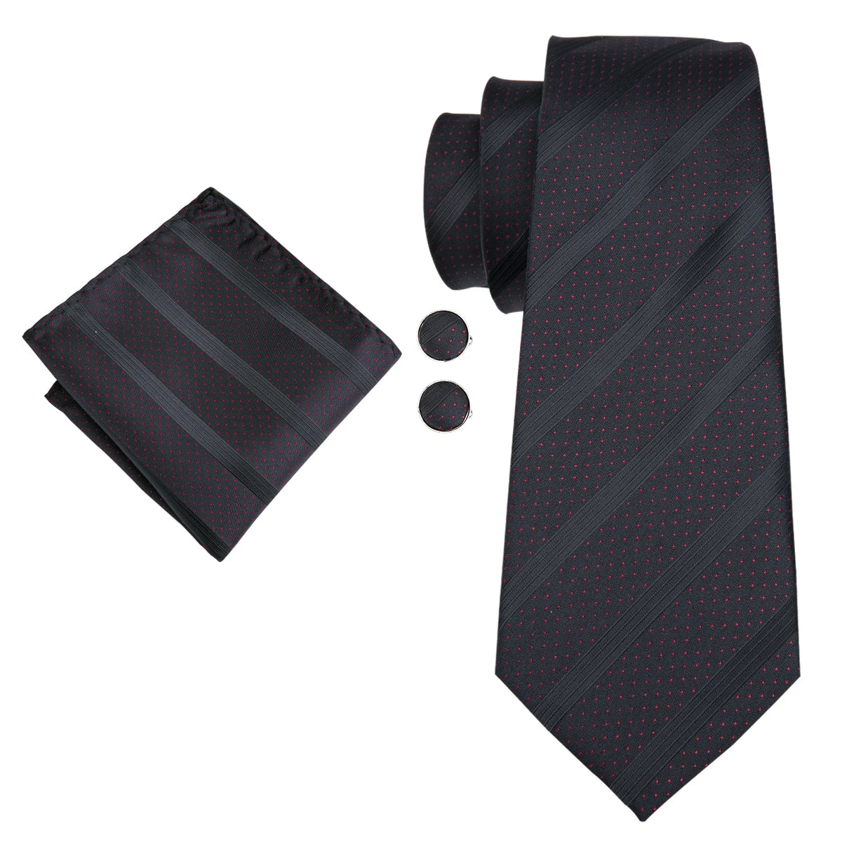 Hi-Tie Blue Orange Elegant Tie For Men Groom Wedding Necktie Pocket Square Cufflink Accessory Wholesale Designer Qme 3085