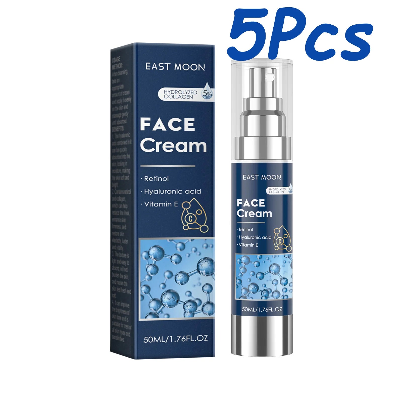 Retinol Face Cream for Men Firming Lifting Brightening Fade Fine Lines Anti Puffiness Moisturizing Nourishing Facial Skin Care Qme 250ml Boxed