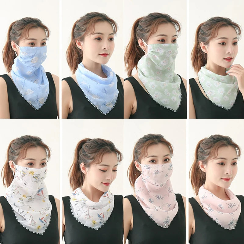 Women Mask Scarf Sun Protection Outdoor Riding Dustproof Cycling Qme