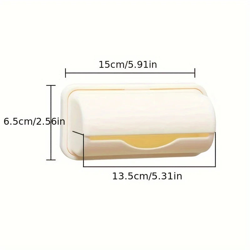 Trash Bags Storage Box Garbage Bag Dispenser for Kitchen Bathroom Wall Mounted Grocery Bag Holder Kitchen Plastic Bags Container Qme Apricot