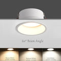 Round Anti-Glare Led SMD2835 Recessed Downlights 7w 10w Hole Size 7cm Ceiling Lamp Spotlights for Indoor Lighting Qme Warm white 3000K Black