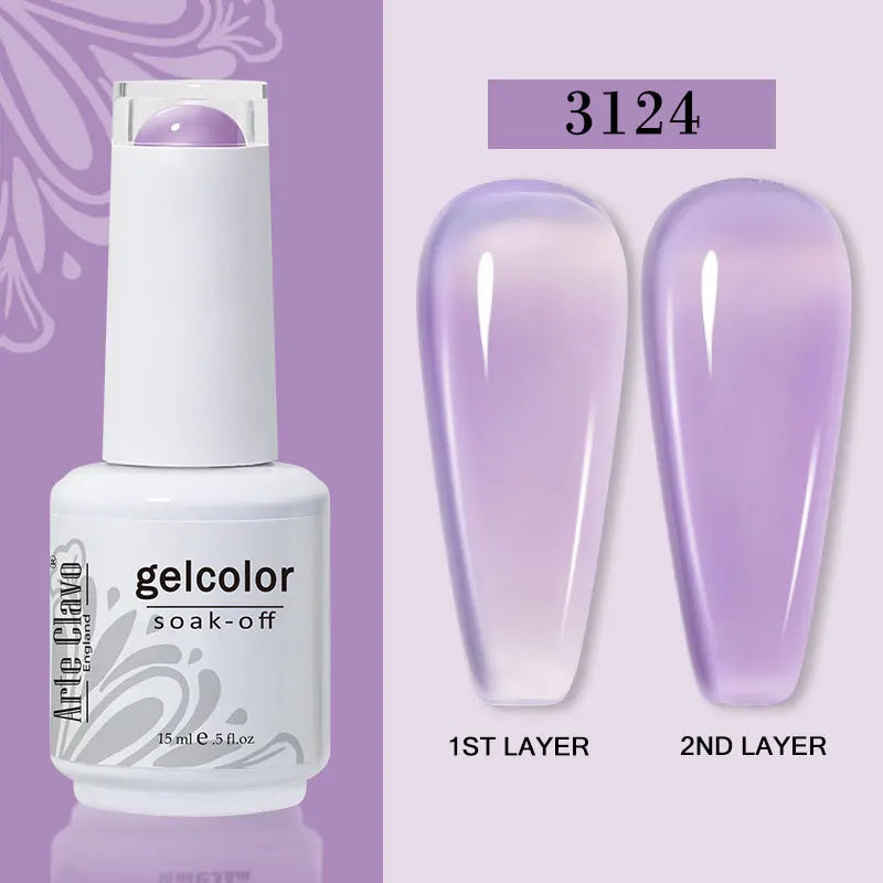 Arte Clavo Jelly Gel Polish Translucent Manicuring UV Nail Semi