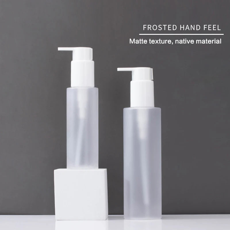 Flat-shoulder Lotion Bottles Empty Pump Dispensers Travel Cosmetic Use Qme
