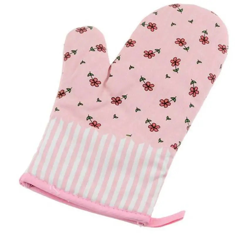 Microwave Heat-resistant Thickened Gloves Used Kitchen Baking Oven Qme 1pcs Pink
