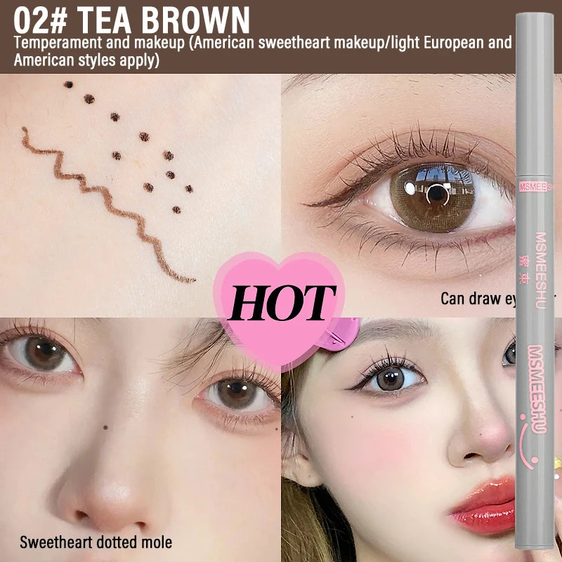 Face Fake Freckles Pen Natural Liquid Tear Mole Pen Amber Brown Dot Spot Concealer Pen Lifelike Cheek Spots Tint Makeup Tool Qme 02