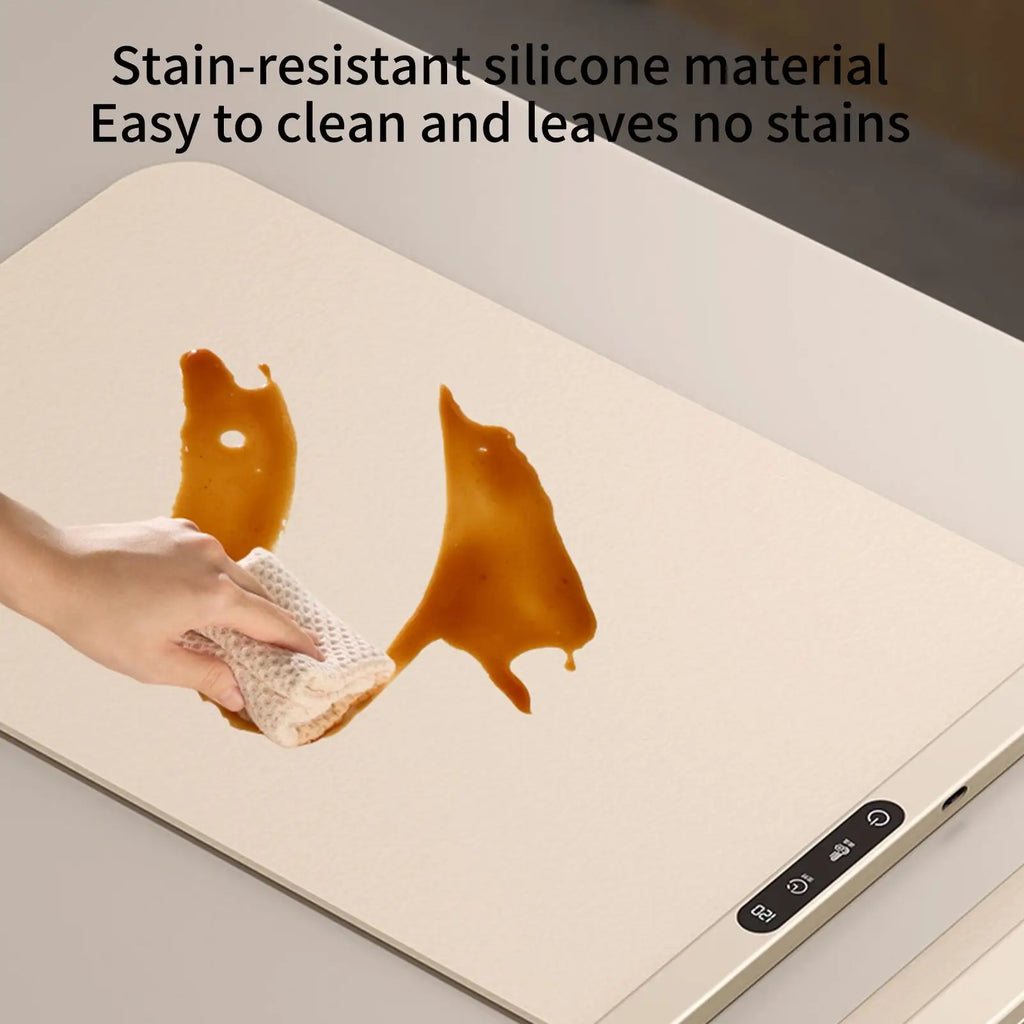 Heating Mat Food Adjustable Fast Pad Silicone Warming Buffets Party Qme