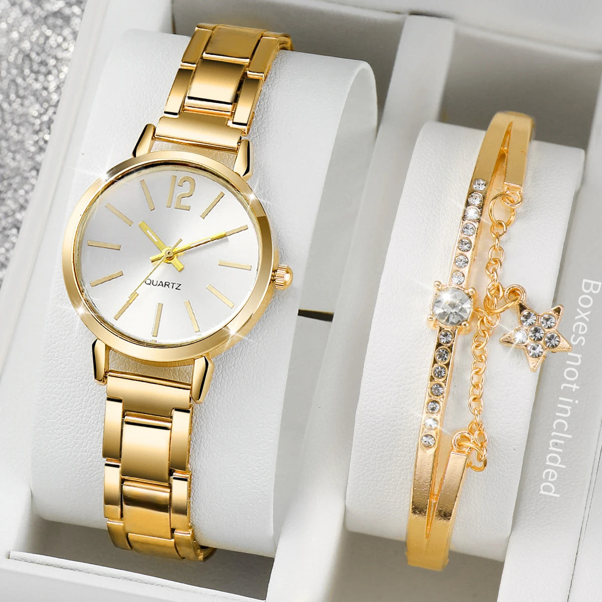 2PCS/Set Ladies' small dial casual versatile quartz watch for middle and high school students Qme
