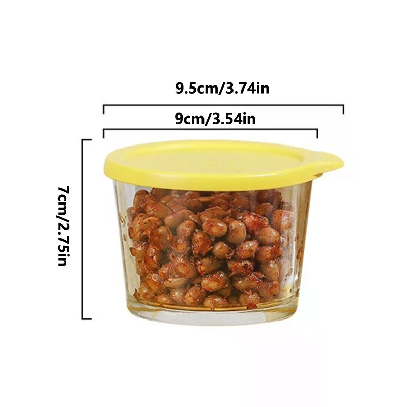1/3PCS 200ML Glass Storage Jars Transparent Thicken Glass Storage Containers Multifunction Fresh-keeping Mini Clear Jars Kitchen Qme