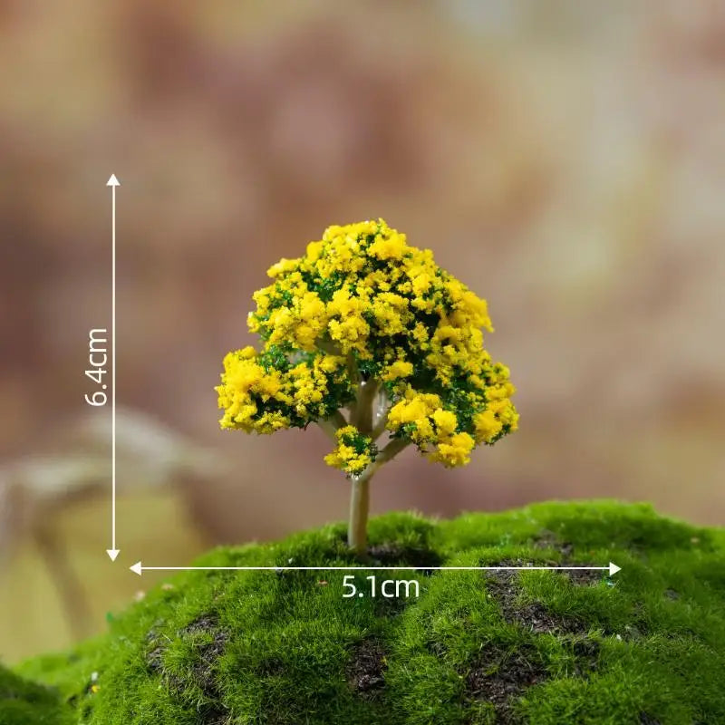 Mini Artificial Flower Trees With Vivid Colors And Realistic Look Perfect For Fairy Garden Micro Landscape DIY Decor Qme H